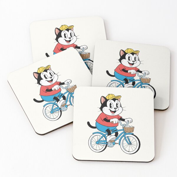 Item preview, Retro Cartoon Cat Cyclist designed and sold by HoopeStylee.