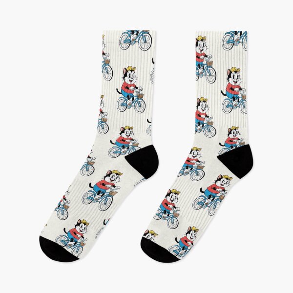 Item preview, Retro Cartoon Cat Cyclist designed and sold by HoopeStylee.