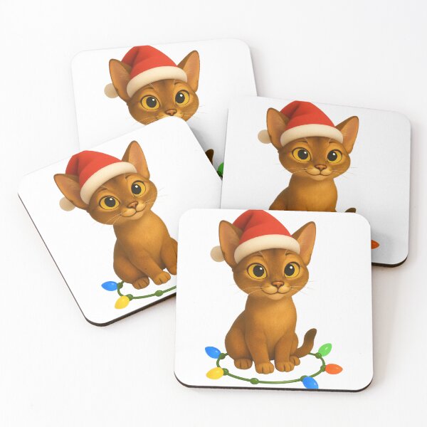 Item preview, Christmas Abyssinian Cat designed and sold by Sillytoe.