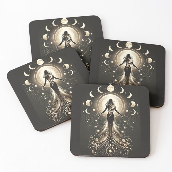 Item preview, Selene Moon Goddess & Lunar Phases Design designed and sold by AnalajiaDesigns.