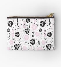 Floral Black Rose Vector Pattern Studio Pouch