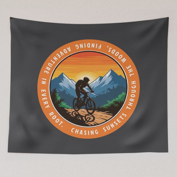Item preview, Mountain Bike Sunset Adventure Chasing Sunsets designed and sold by KiwiRider.