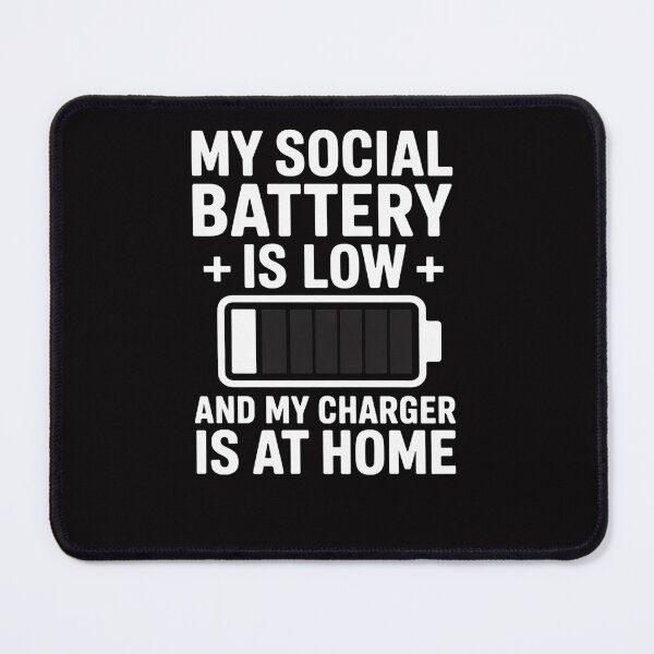 Item preview, Social Battery Low Charger Shy Sarcastic Antisocial designed and sold by Viepenny.