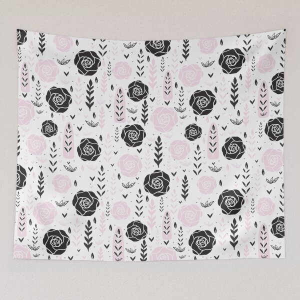Aperçu de l'œuvre Motif de vecteur Floral Black Rose créée et vendue par Limolida.