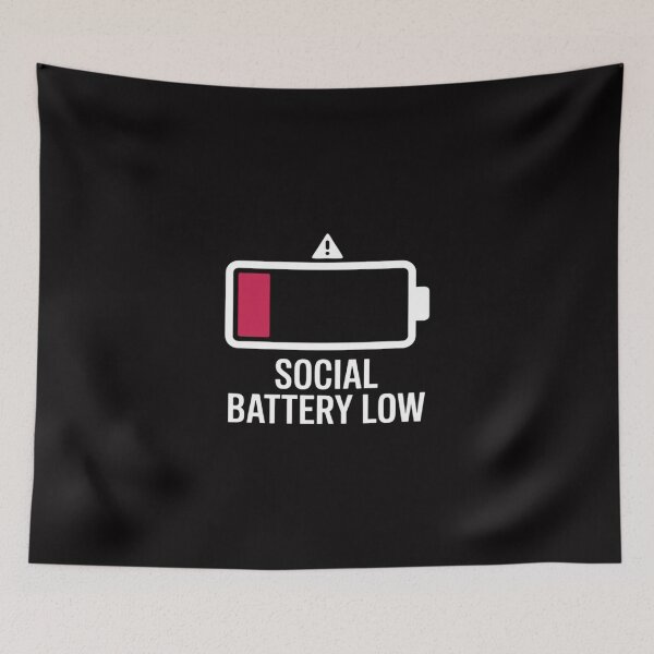 Item preview, Social battery low anti-social introvert designed and sold by Viepenny.