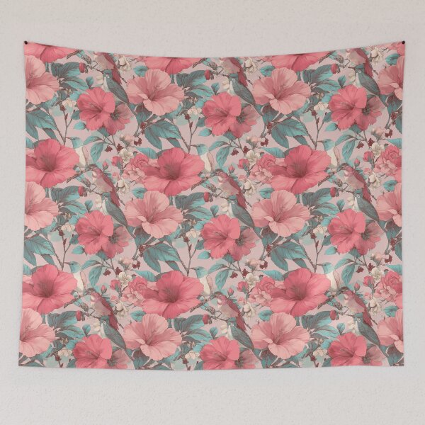 Item preview, Classic Vibrant Tropical Floral Pattern For Garden Party designed and sold by RoyalStarsPatts.