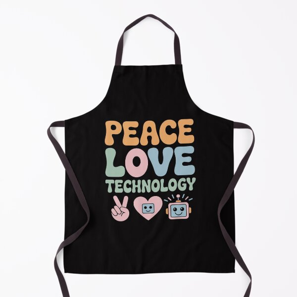 Item preview, PEACE LOVE TECHNOLOGY Computer Teacher Groovy School Men Women Girls Kids designed and sold by Viepenny.