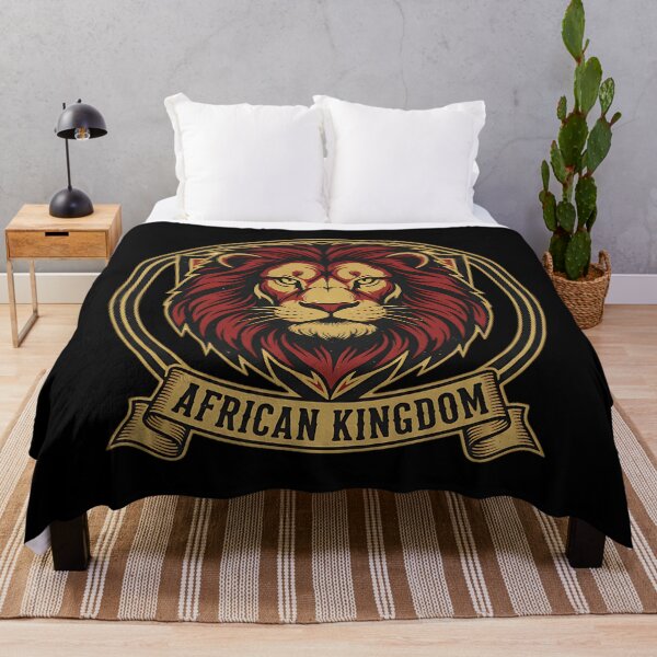 Item preview, Regal African Lion King Emblem designed and sold by Silent Watch Threads..