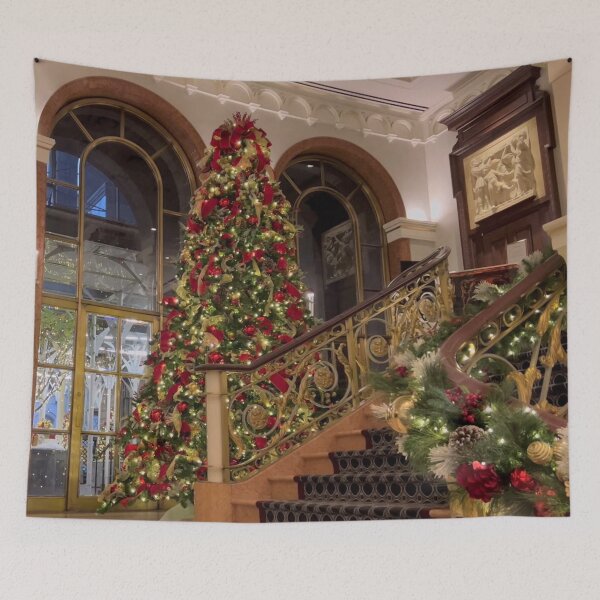 Item preview, Merry Christmas Hotel Lobby  designed and sold by NYConlineStore.