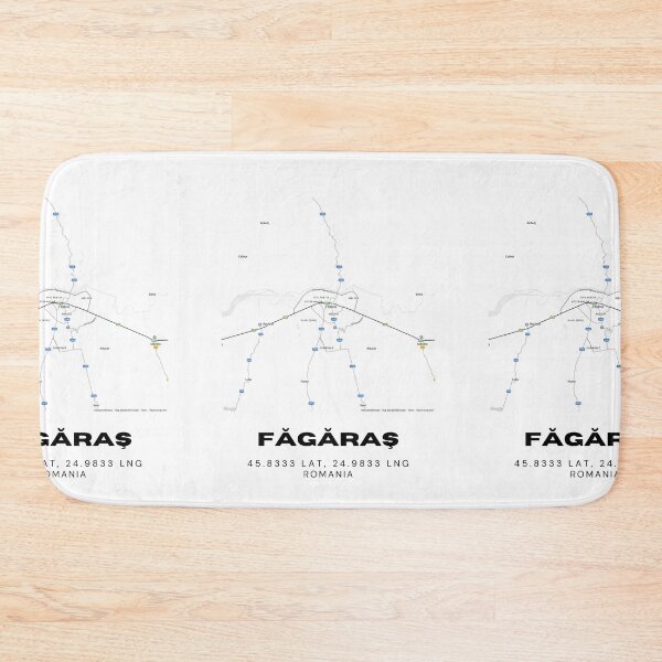 Item preview, Făgăraș Romania Minimalist City Map Artwork designed and sold by RM-Journey.