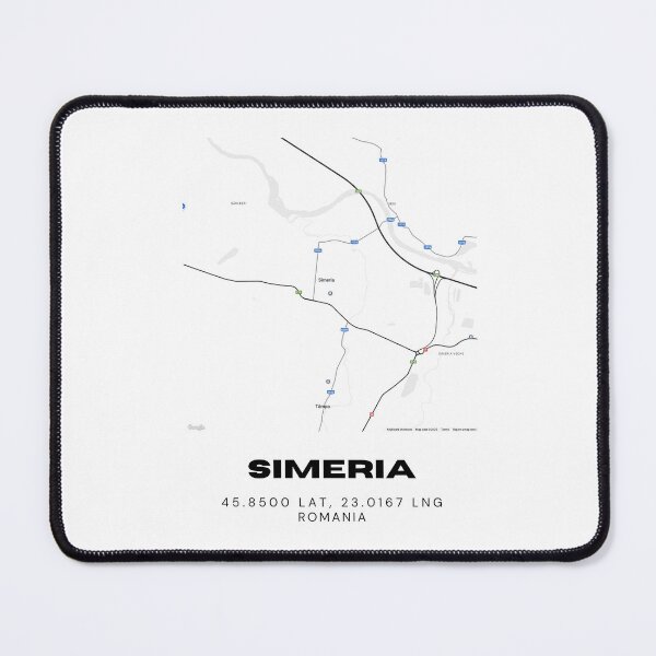 Item preview, Simeria Romania Modern Minimalist Map Print designed and sold by RM-Journey.