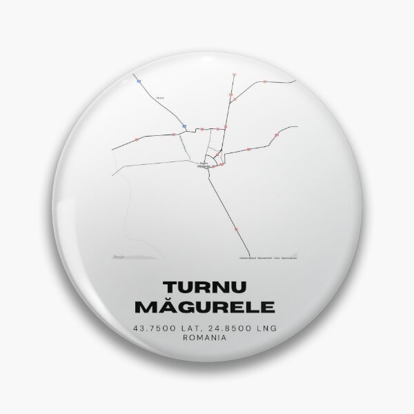 Item preview, Turnu Măgurele Romania Minimalist City Map Art designed and sold by RM-Journey.