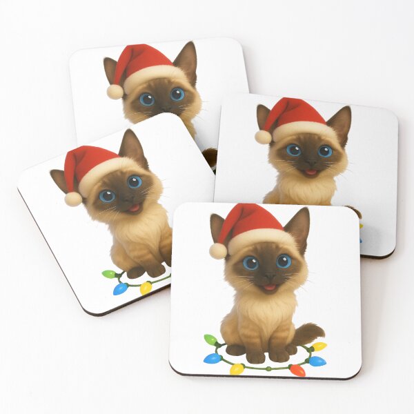 Aperçu de l'œuvre Chat balinais de Noël créée et vendue par Sillytoe.