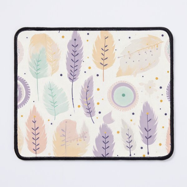Item preview, Boho Feather Pattern | Pastel Feather Seamless Design | Soft Watercolor Boho Print | Tribal Pastel Aesthetic | Light & Airy Bohemian Art designed and sold by Inspiring Strokes.