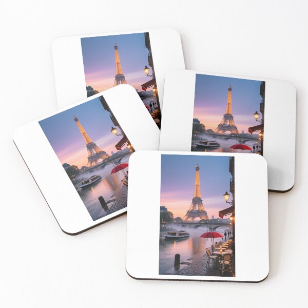 Item preview, Paris Evening Charm by the Seine – Eiffel Tower at Sunset designed and sold by DigiGroove.