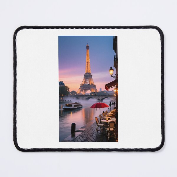 Item preview, Paris Evening Charm by the Seine – Eiffel Tower at Sunset designed and sold by DigiGroove.