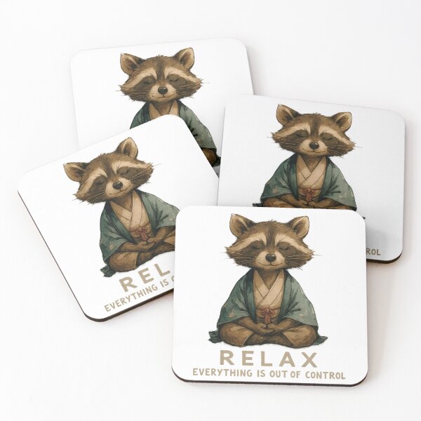 Item preview, Relax Raccoon Everything Is Out Of Control designed and sold by Idontwannaknow.