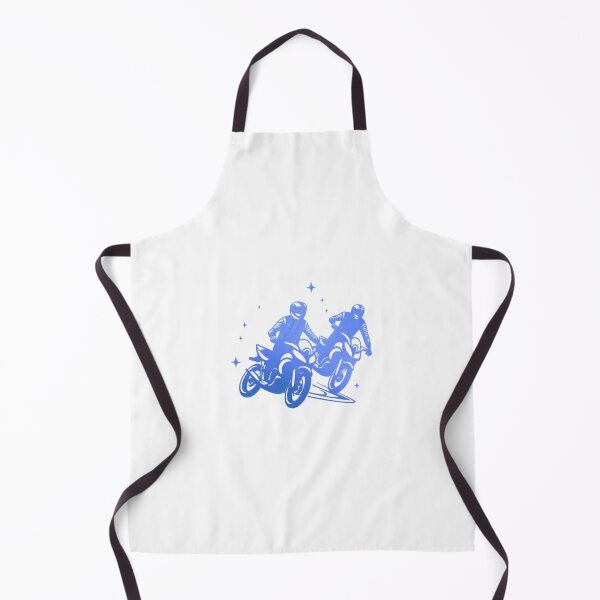 Item preview, Two motorbike riders turning in a race curve_10_Blue paint designed and sold by Aariq.