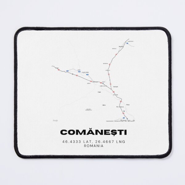 Item preview, Comănești Romania Minimalist Map Poster designed and sold by RM-Journey.