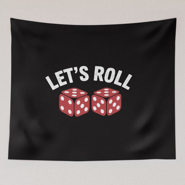 Item preview, Let's Roll Red Dice Craps Game Night designed and sold by CareTopping.