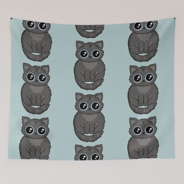 Item preview, Cute Gray Cat with Blue Eyes designed and sold by Liturgicat Designs.