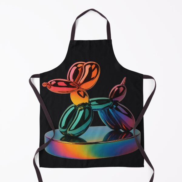 Item preview, Rainbow Chrome Balloon Dog Pop Art Sculpture on Iridescent Base designed and sold by POD DYNASTY | Original Print On Demand T-Shirt Graphics.