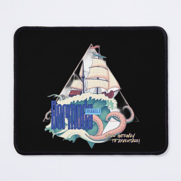 Item preview, Bermuda Triangle Gateway to Adventure – Retro Kraken & Ship Travel Poster designed and sold by NSB-Design.