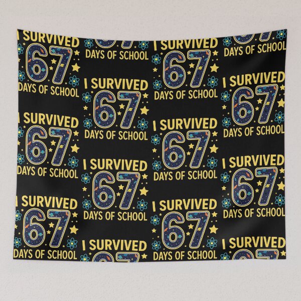 Item preview, I Survived 67 Days Of School Hanukkah 67 Festive Dreidel Gelt Design Six Seven 6 7 designed and sold by jakaun.