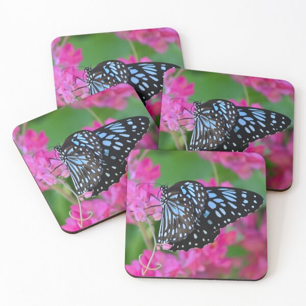 Item preview, Blue Tiger butterfly (Tirumala hamata) on a coral vine designed and sold by WildAuraAussie.