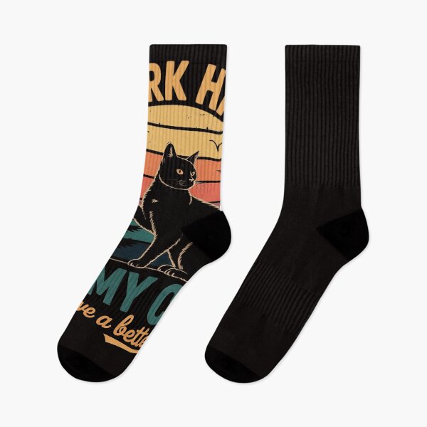 Item preview, I Work Hard So My Cat Can Have a Better Life Sunset Men Women Girls Kids designed and sold by LapFemile.