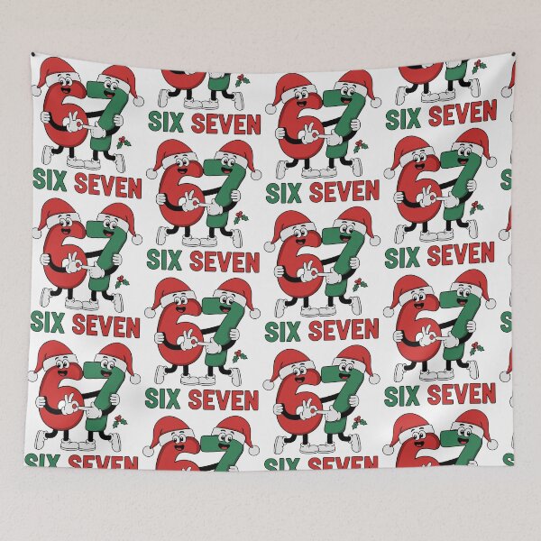 Item preview, Six Seven Santa Hat 67 Number Funny Christmas 6 7 Meme designed and sold by pansak.