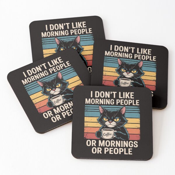 Item preview, I Hate Morning People And Mornings And People Coffee Cat designed and sold by LapFemile.