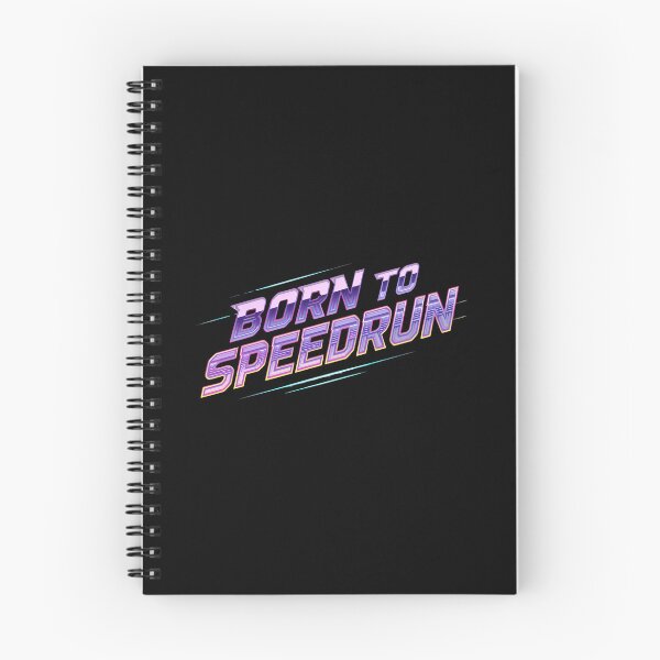 Item preview, Born to Speedrun – Retro Gamer Text Design designed and sold by PHRASEandSTYLE.