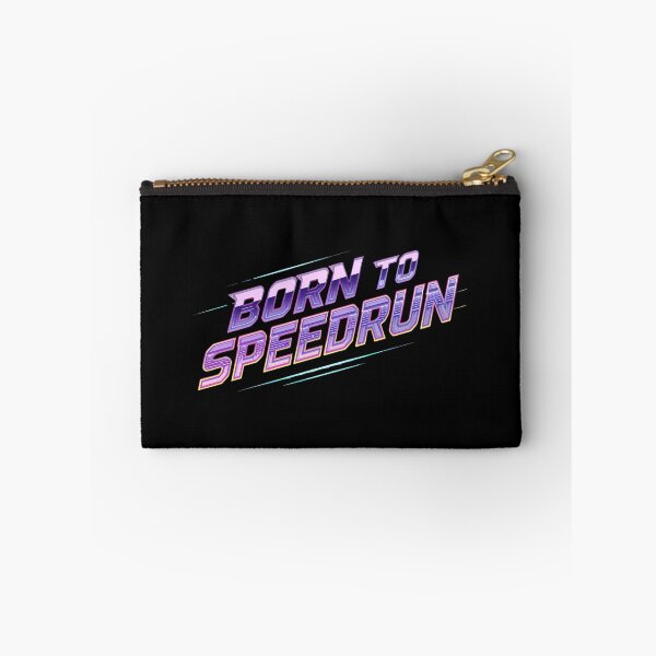 Item preview, Born to Speedrun – Retro Gamer Text Design designed and sold by PHRASEandSTYLE.