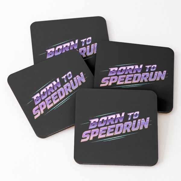 Item preview, Born to Speedrun – Retro Gamer Text Design designed and sold by PHRASEandSTYLE.