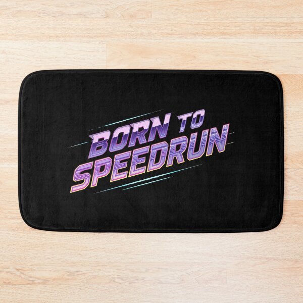 Item preview, Born to Speedrun – Retro Gamer Text Design designed and sold by PHRASEandSTYLE.