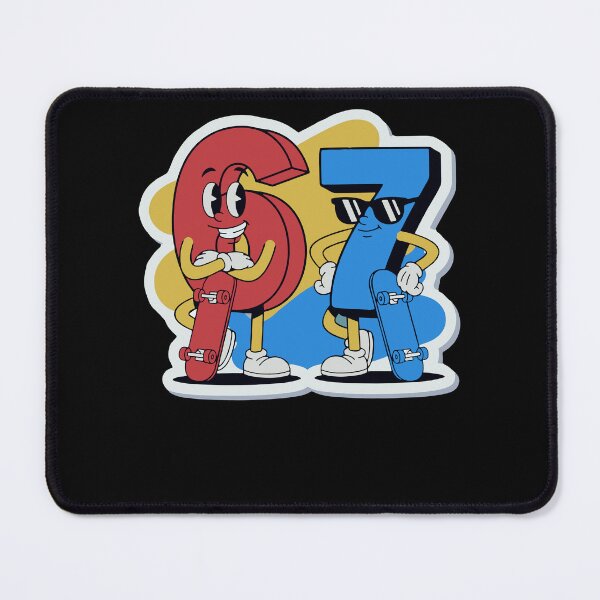 Item preview, Six Seven Skater Friends 67 Meme Gen Alpha Slang Skater Skating Lover designed and sold by pansak.