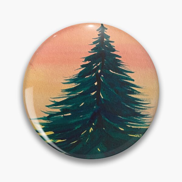 Item preview, Pine Tree at Sunset designed and sold by Lisa Neuman Watercolors.
