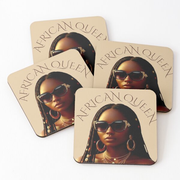 Item preview, Cool Queen in Shades | Chic African Woman Portrait | designed and sold by Art's Diner.