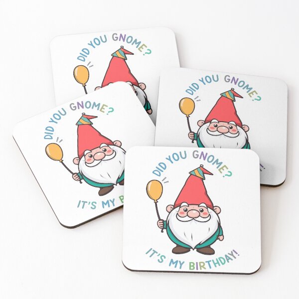 Item preview, Did You Gnome? It's My Birthday! - Cute Cartoon Party Gnome designed and sold by Bada-stickers.