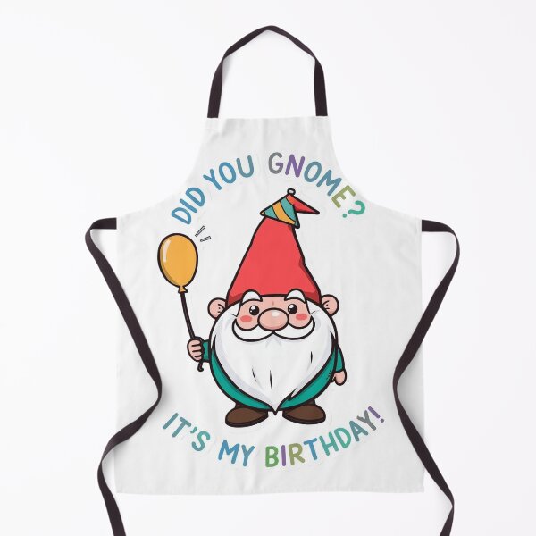 Item preview, Did You Gnome? It's My Birthday! - Cute Cartoon Party Gnome designed and sold by Bada-stickers.
