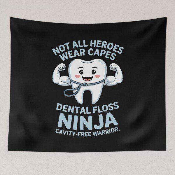 Item preview, Dental Floss Ninja Cavity Free Warrior designed and sold by ShelFisher.