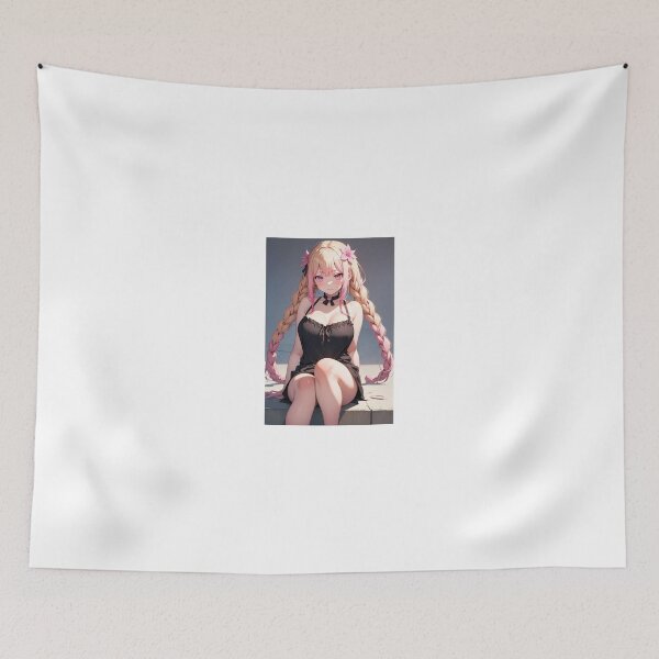 Item preview, Sweet Idol Anime Portrait: Natsumi Onitsuka in Black Ruffled Dress designed and sold by iloveanimechibi.