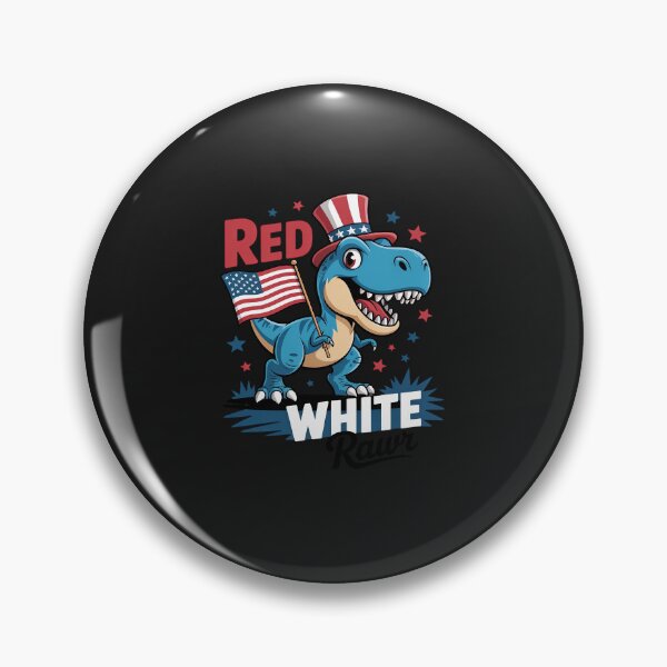 Item preview, Red White And Rawr Funny Dino T-rex Dinosaurus 4th July USA designed and sold by TAYLOROUSDALE.