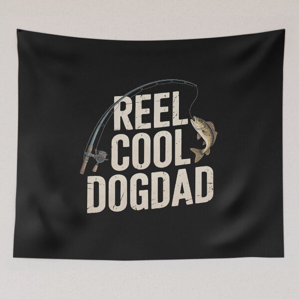 Item preview, Reel Cool Dog Dad vintage funny fishing rod gifts for Dogdad designed and sold by TAYLOROUSDALE.