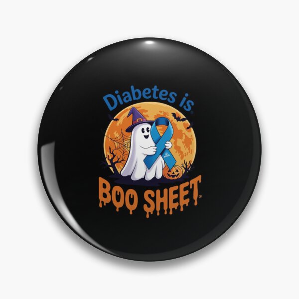 Item preview, Diabetes Is Boo Sheet Halloween Diabetes Awareness RIbbons designed and sold by ShelFisher.