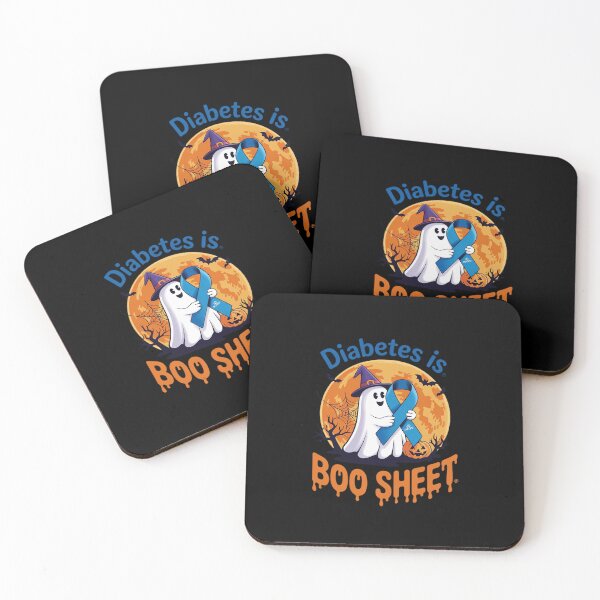 Item preview, Diabetes Is Boo Sheet Halloween Diabetes Awareness RIbbons designed and sold by ShelFisher.