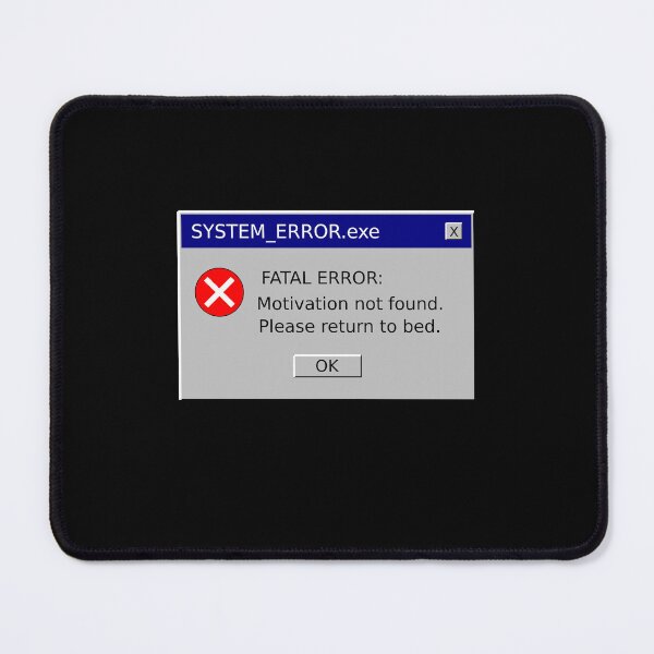 Item preview, Fatal Error: Motivation Not Found - Retro 90s Aesthetic designed and sold by VisualZenith.