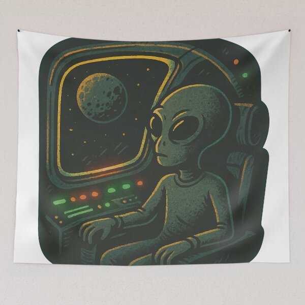 Item preview, Abduction Encounters Vintage Alien Cockpit designed and sold by CamaleonDesigns.