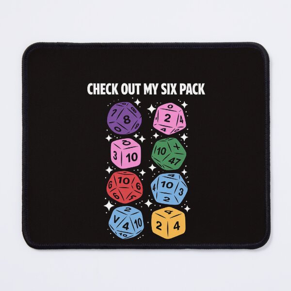 Item preview, Check Out My Six Pack Gaming Dice Joke Gamer Nerd Gift designed and sold by RatCurry.